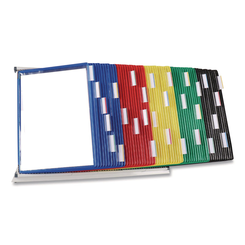 Desktop Reference and Display System, 60 Panels with Assorted Borders, White Base (TFID296) Each