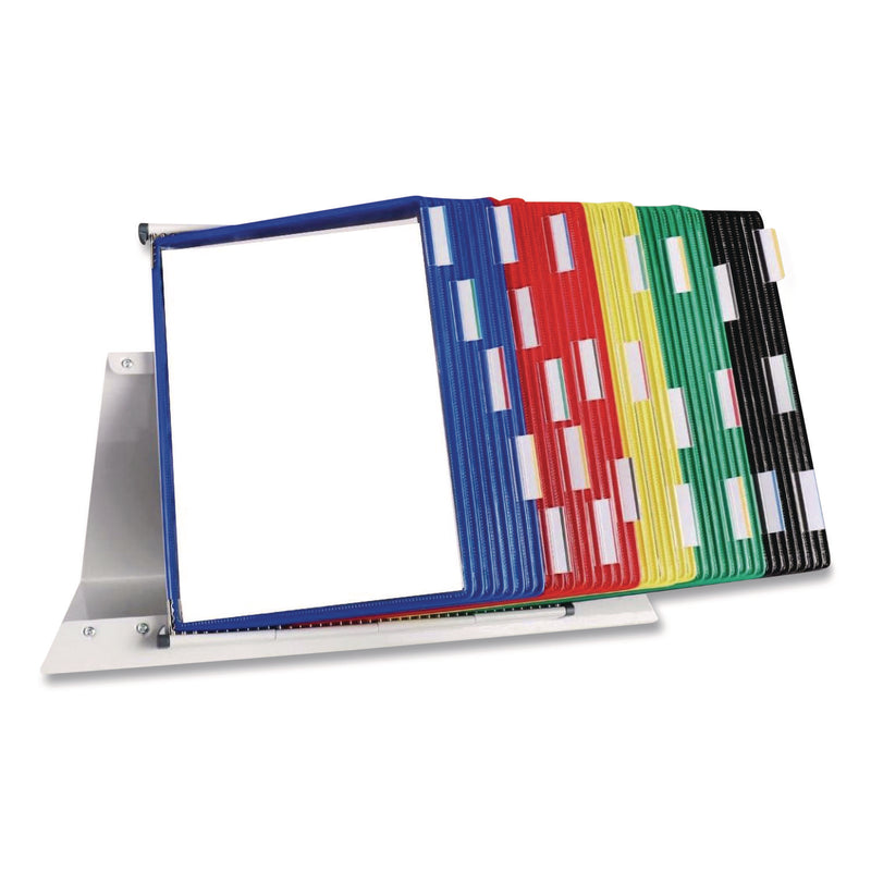 Desktop Reference and Display System, 40 Panels with Assorted Borders, White Base (TFID294) Each