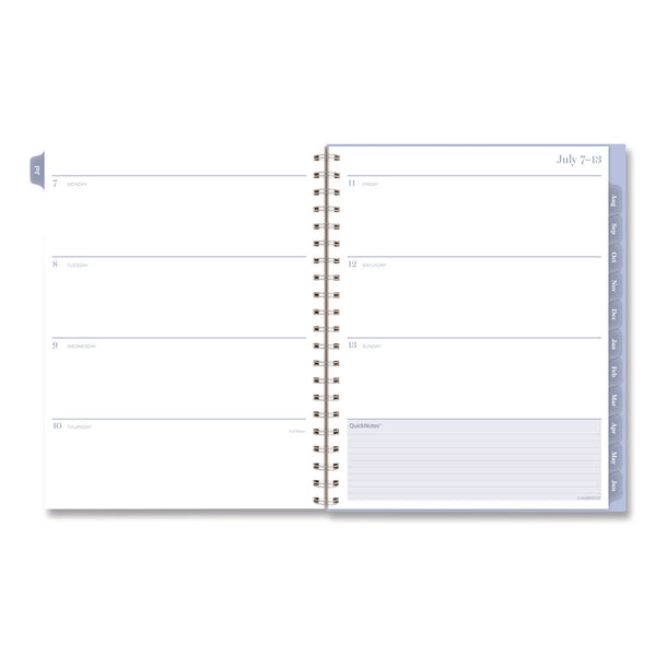Cambridge® Dewdrop Academic Weekly Monthly Planner, Watercolor Floral, Blue/Gray/Purple Cover, 12-Month (July to June): 2025 to 2026 (AAG1742905A) Each