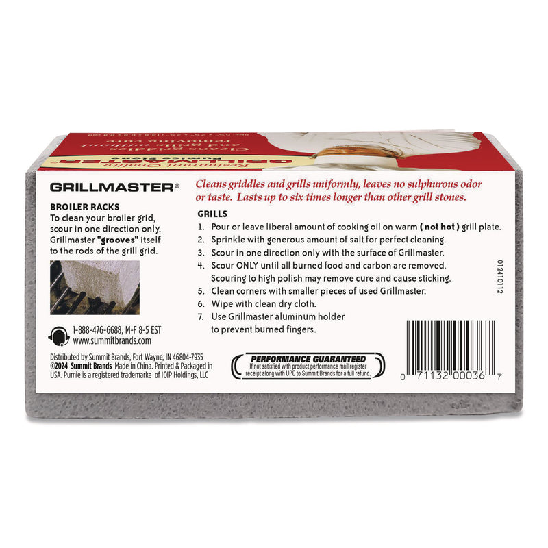 Grillmaster Griddle and Grill Cleaning Brick, 5.75 x 2.75, Gray, 12/Carton (UPMGM36Q) Case of 12