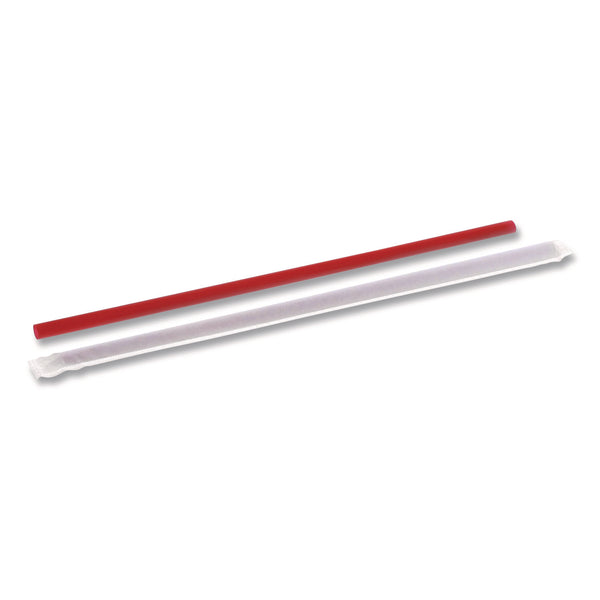 Giant Paper-Wrapped Straw, 10.25, Red, 1,800/Carton (PCTYSTWG102R6) Case of 1800