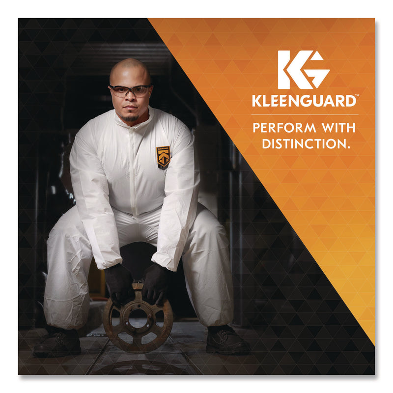 KleenGuard™ A70 Chemical Spray Protection Coveralls, Elastic Wrists, Ankles, Hood, XL, Yellow, 12/Carton (KCC09814) Case of 12