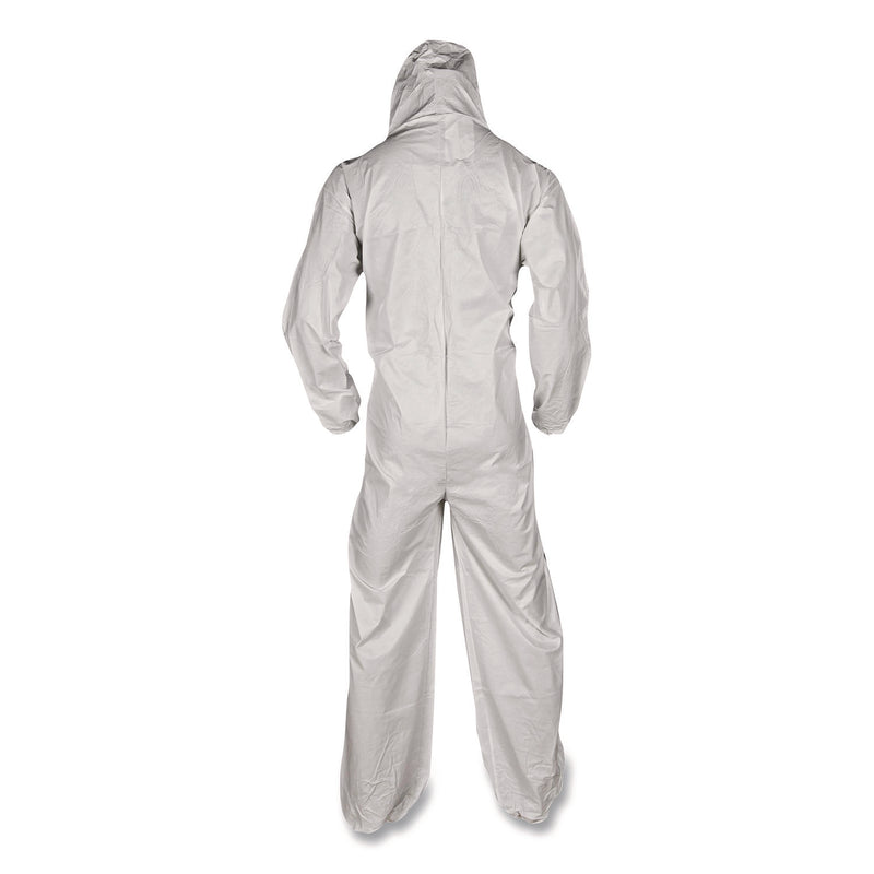 KleenGuard™ KGA35 Liquid and Particle Protection Coveralls, Elastic Wrists, Ankles and Hood, 4X-Large, White, 25/Carton (KCC38943) Case of 25