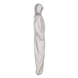 KleenGuard™ KGA35 Liquid and Particle Protection Coveralls, Elastic Wrists, Ankles and Hood, 4X-Large, White, 25/Carton (KCC38943) Case of 25