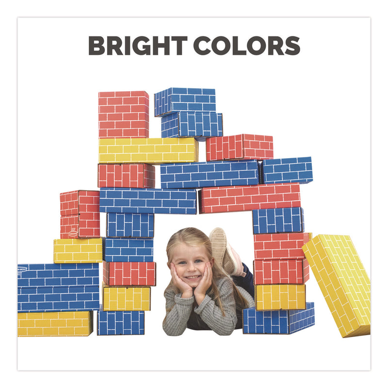 At Play Cardboard Building Block, Corrugated Board, Assorted, 40/Pack (FEL1230801) Each