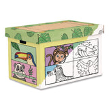 At Play Color in Toy Box, Animal Design, 1 Section, 5.25 Cu Ft, 28" x 18" x 18", White/Black (FEL1231701) Each