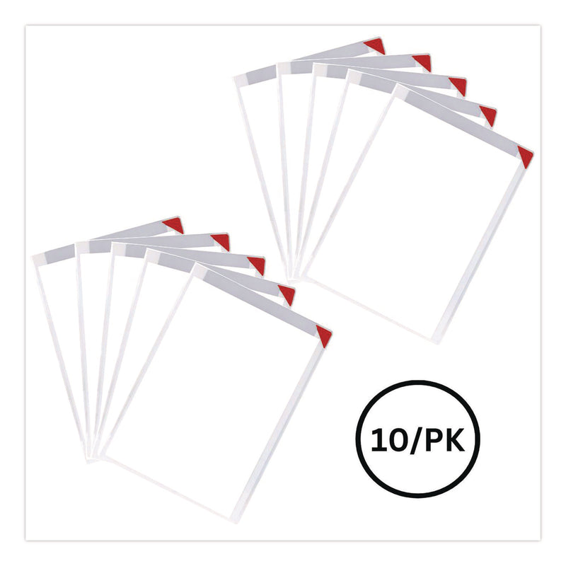 Easy Clic Sub-Zero Signage Pocket, 8.5 x 11 Insert, Clear Frame, 10/Pack (TFI19478110) Each