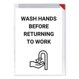 Easy Clic Sub-Zero Signage Pocket, 8.5 x 11 Insert, Clear Frame, 10/Pack (TFI19478110) Each