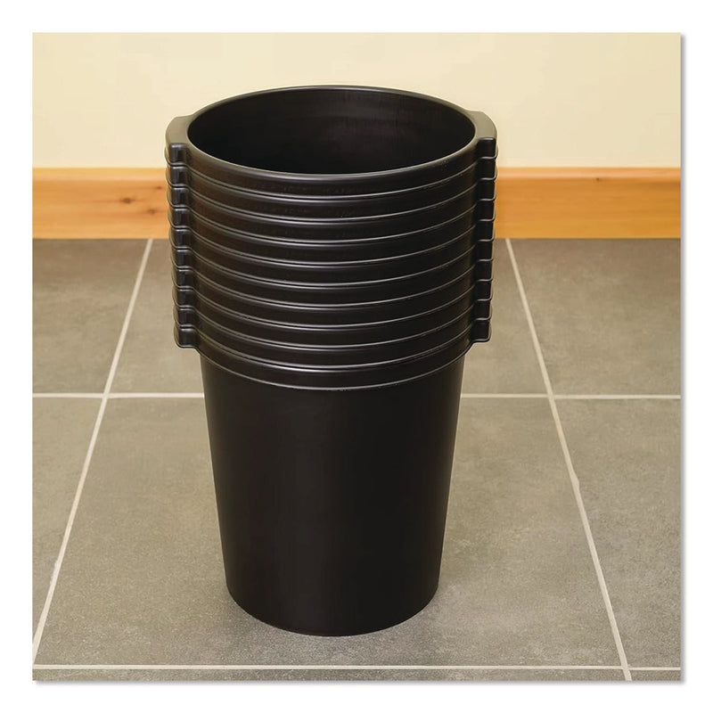 Re-solution Commerical Waste Paper Bin, 4.5 gal, Plastic, Black (TFI2292860990) Each