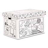 At Play Color in Toy Box, Animal Design, 1 Section, 5.25 Cu Ft, 28" x 18" x 18", White/Black (FEL1231701) Each