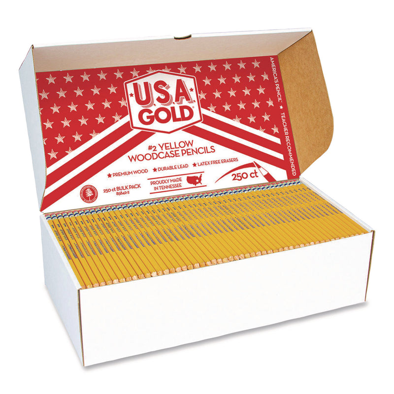 School Pencils, HB #2, Black Lead, Yellow Barrel, 250/Box (CZA858422P) Box of 250