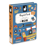 Janod® Magneti'books, Racers, 68 Pieces, (18 Cards, 50 Magnetic Shapes), Ages 3 to 8 (JUYJ02715) Each