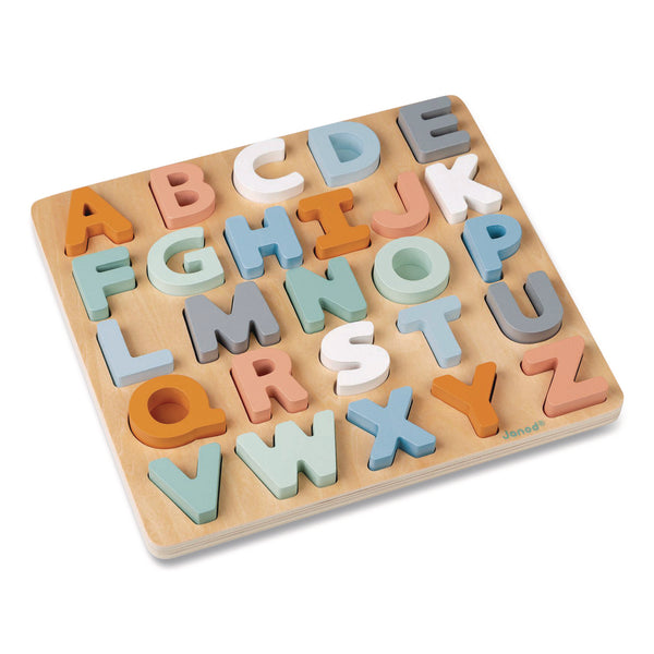 Janod® Sweet Cocoon, Double-Sided Chunky Alphabet Puzzle, Ages 2 to 6 (JUYJ04412) Each