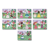 Janod® Magneti'books, Princesses, 62 Pieces (7 Cards, 55 Magnetic Shapes), Ages 3 to 8 (JUYJ02725) Each