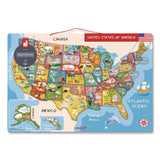 Janod® Cardboard Puzzle, United States Map Puzzle, 48 Pieces, Ages 7 to 12 (JUYJ05487) Each