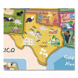 Janod® Cardboard Puzzle, United States Map Puzzle, 48 Pieces, Ages 7 to 12 (JUYJ05487) Each