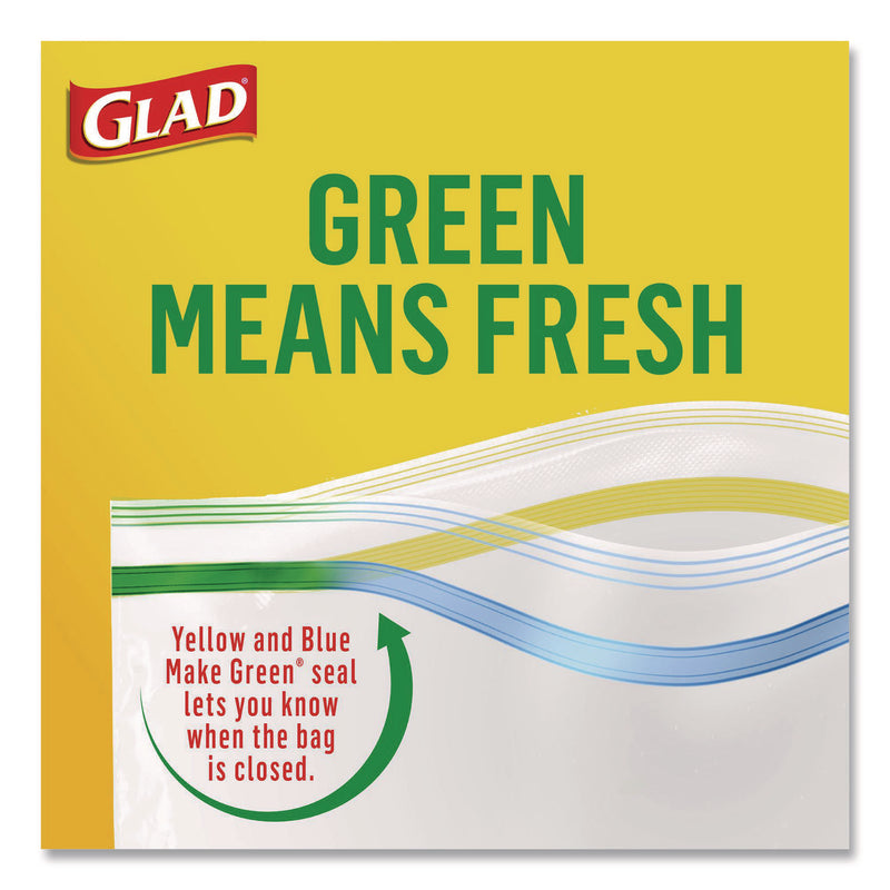 Glad Zipper Food Storage Plastic Bags, Gallon Size, 10.75 x 10.19, Clear, 20 Bags/Box, 12 Boxes/Carton (CLO55050) Case of 12