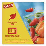 Glad Zipper Food Storage Plastic Bags, Quart Size, 7.75 x 7, Clear, 25 Bags/Box, 12 Boxes/Carton (CLO55052) Case of 300