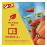 Glad Zipper Food Storage Plastic Sandwich Bags, 6.63 x 5.88, Clear, 50 Bags/Box (CLO57263BX) Box of 50