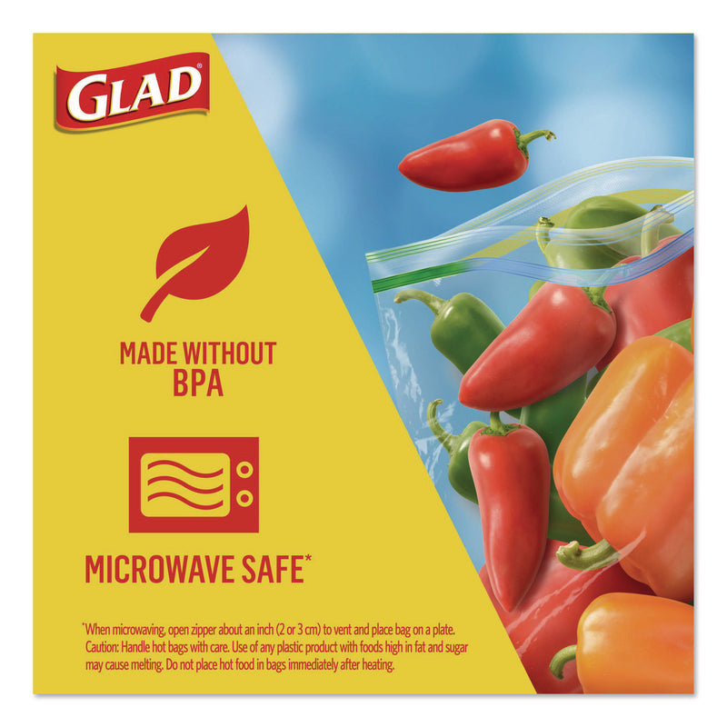 Glad Zipper Food Storage Plastic Sandwich Bags, 6.63 x 5.88, Clear, 50 Bags/Box (CLO57263BX) Box of 50