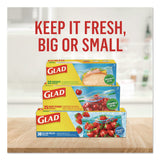 Glad Zipper Food Storage Plastic Sandwich Bags, 6.63 x 5.88, Clear, 50 Bags/Box (CLO57263BX) Box of 50