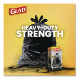 Glad Large Quick-Tie Trash Bags, Extra Strong, 30 gal, 0.81 mil, 30 x 33, Black, 40 Bags/Box, 4 Boxes/Carton (CLO60035) Case of 4