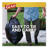 Glad Large Quick-Tie Trash Bags, Extra Strong, 30 gal, 0.81 mil, 30 x 33, Black, 40 Bags/Box, 4 Boxes/Carton (CLO60035) Case of 4