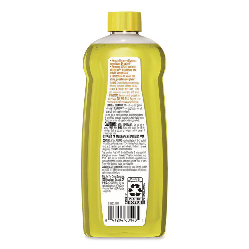 Pine-Sol Multi-Surface Cleaner Concentrated, Lemon Fresh Scent, 14 oz Bottle, 12/Carton (CLO60148CT) Case of 12