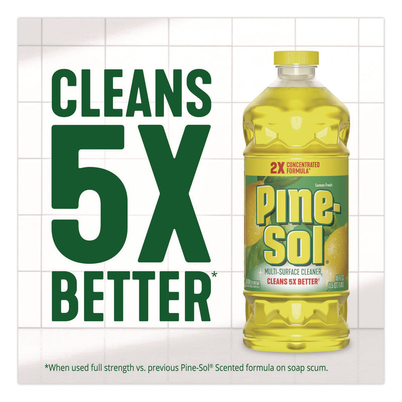 Pine-Sol Multi-Surface Cleaner Concentrated, Lemon Fresh Scent, 14 oz Bottle, 12/Carton (CLO60148CT) Case of 12