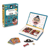 Janod® Magneti'books, Boy's Crazy Faces, 40 Pieces (10 Cards, 30 Magnetic Shapes), Ages 3 to 8 (JUYJ02716) Each