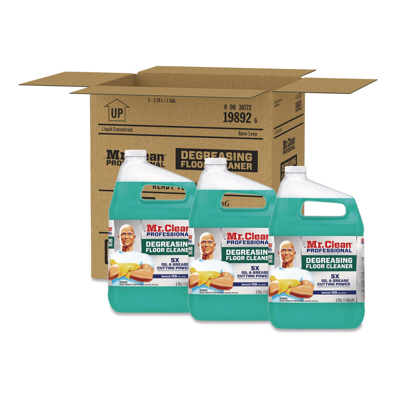 Mr. Clean Degreasing Floor Cleaner, 1 gal Bottle, 3/Carton (PGC19892) Case of 3