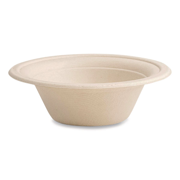 Nourish Molded Fiber Tableware, Compostable, Bowl, Sugarcane, 12 oz, White, 1,000/Carton (VEGVWBL12NFA) Case of 1000