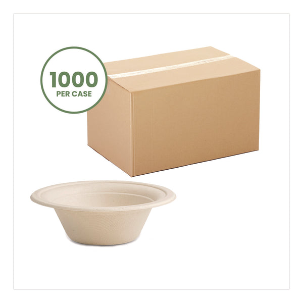 Nourish Molded Fiber Tableware, Compostable, Bowl, Sugarcane, 12 oz, White, 1,000/Carton (VEGVWBL12NFA) Case of 1000