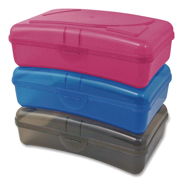 Cra-Z-Art® Plastic School Box, 1 Compartment, 8 x 5.13 x 2.13, Randomly Assorted Colors (CZA114116) Each