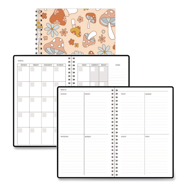 House of Doolittle™ Recycled Non-Dated Monthly/Weekly Planner, Mushrooms, Multicolor Cover, Undated (HOD212140) Each