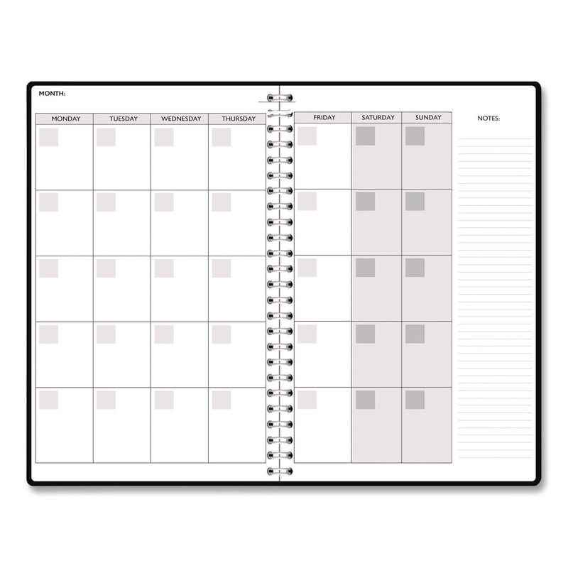 House of Doolittle™ Recycled Non-Dated Monthly/Weekly Planner, Abstract Faces, Black/White Cover, Undated (HOD212141) Each
