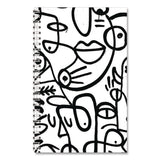 House of Doolittle™ Recycled Non-Dated Monthly/Weekly Planner, Abstract Faces, Black/White Cover, Undated (HOD212141) Each