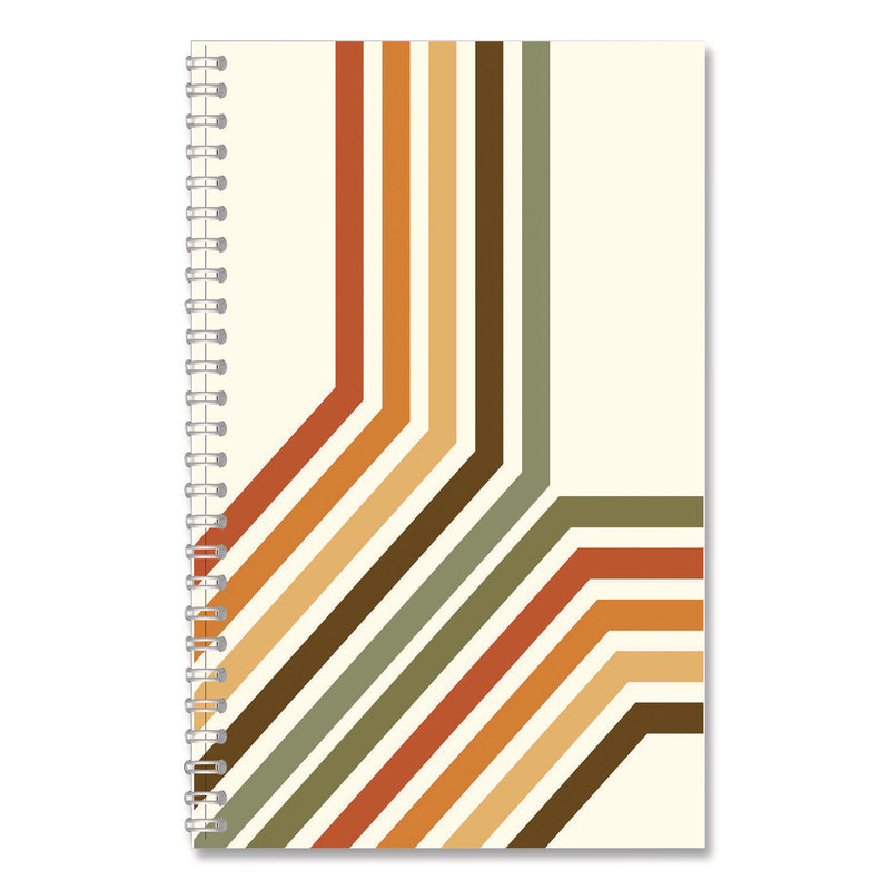 House of Doolittle™ Recycled Non-Dated Monthly/Weekly Planner, 70's Stripes, Multicolor Cover, Undated (HOD212142) Each