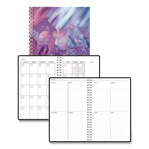 House of Doolittle™ Recycled Non-Dated Monthly/Weekly Planner, Crystals, Blue/Pink/White Cover, Undated (HOD212143) Each