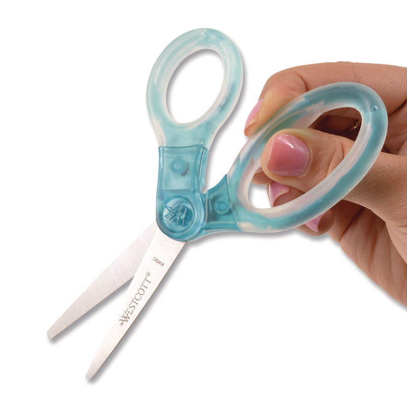 Westcott® Jellies Kids Scissors, 5" Long, Straight Assorted Handle Colors, 12/Pack (ACM67548) 1 Dozen