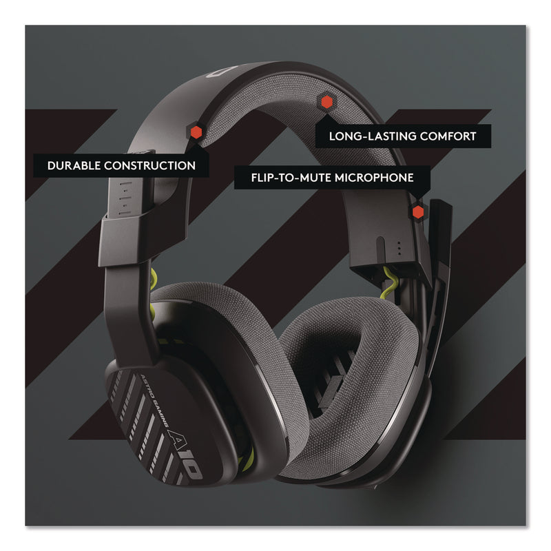 Astro A10 Over-the Ear Gaming Headset with Mic for Playstation, Black (ASR939002055) Each