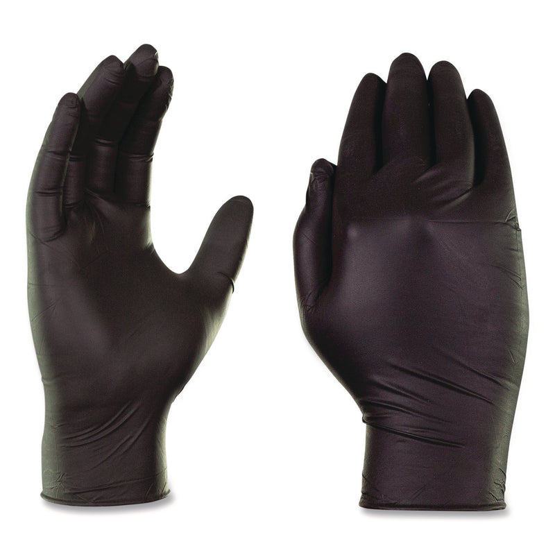 Gloveworks® Nitrile Exam Gloves, 2X-Large, Black, 100/Box (AXCGWBEN49100BX) Box of 100