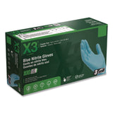 X3® Industrial Nitrile Gloves, Medium, Blue, 100/Box (AXCX344100BX) Box of 100