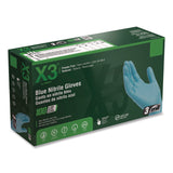 X3® Industrial Nitrile Gloves, X-Large, Blue, 100/Box (AXCX348100BX) Box of 100