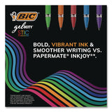 BIC® Gel-ocity STIC Gel Pen, Stick, Medium 0.7 mm, Randomly Selected Ink and Barrel Color Assortment, 14/Pack (BICRGSMP14AST) Pack of 14