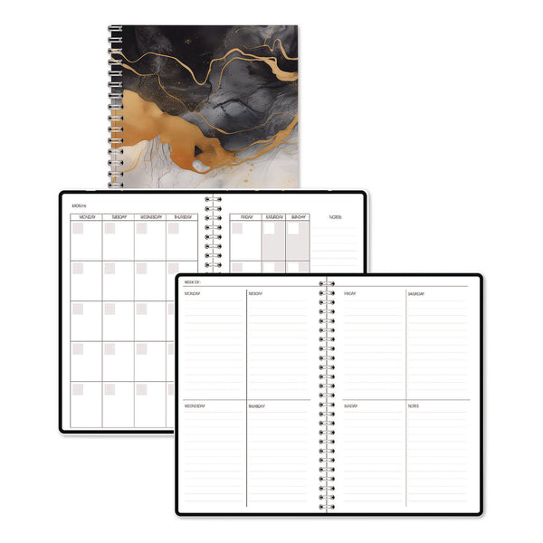 House of Doolittle™ Recycled Non-Dated Monthly/Weekly Planner, Gold and Smoke, Multicolor Cover, Undated (HOD212148) Each