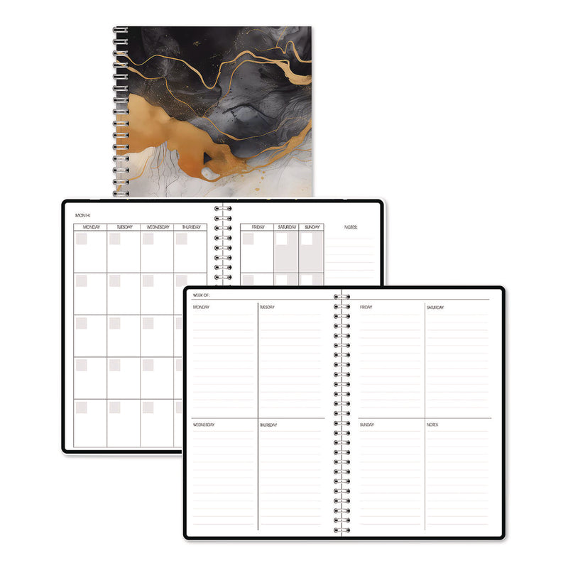 House of Doolittle™ Recycled Non-Dated Monthly/Weekly Planner, Gold and Smoke, Multicolor Cover, Undated (HOD212148) Each
