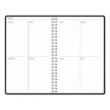 House of Doolittle™ Recycled Non-Dated Monthly/Weekly Planner, Black and White Floral, Black/White Cover, Undated (HOD212149) Each