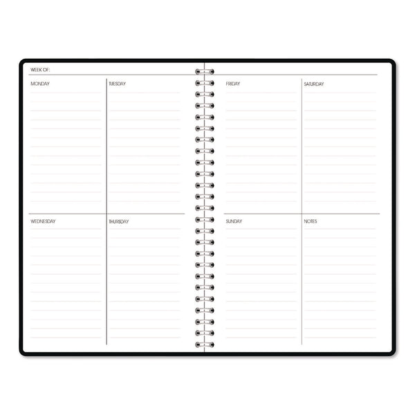 House of Doolittle™ Recycled Non-Dated Monthly/Weekly Planner, Black and White Floral, Black/White Cover, Undated (HOD212149) Each