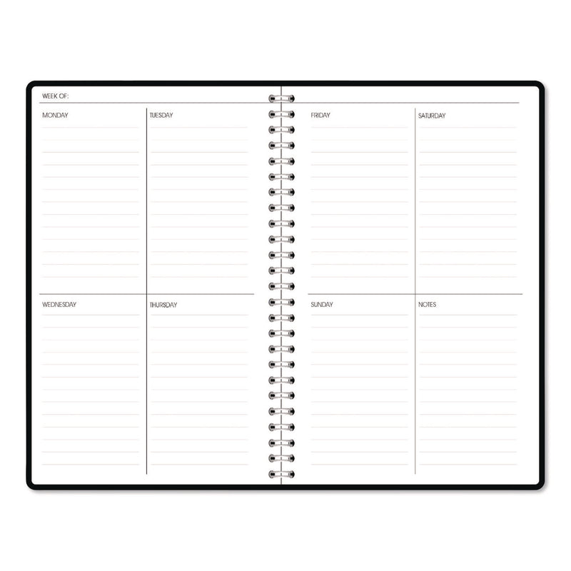 House of Doolittle™ Recycled Non-Dated Monthly/Weekly Planner, Black and White Floral, Black/White Cover, Undated (HOD212149) Each